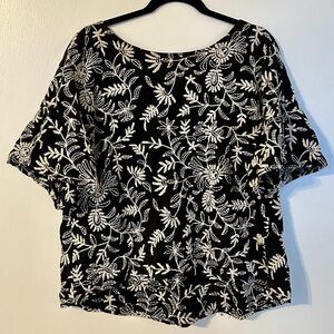 embroidered Anthropologie blouse